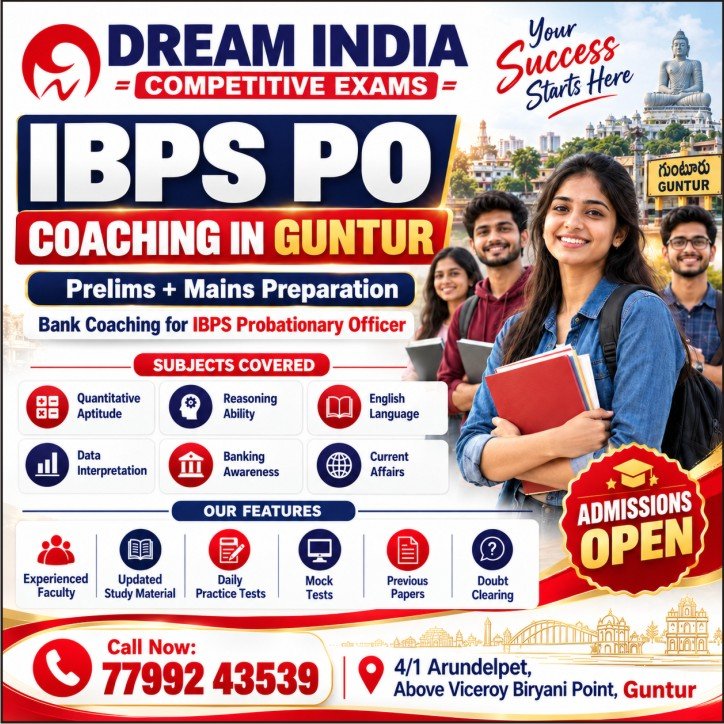 IBPS PO Coaching in Guntur - Dream India Competitive Exams
