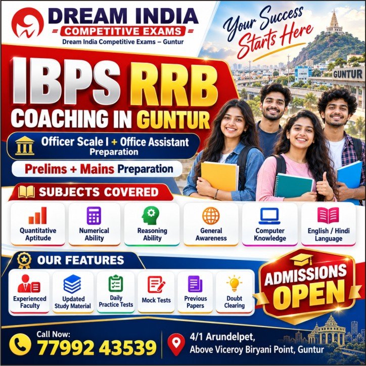 IBPS RRB Coaching in Guntur - Dream India Competitive Exams