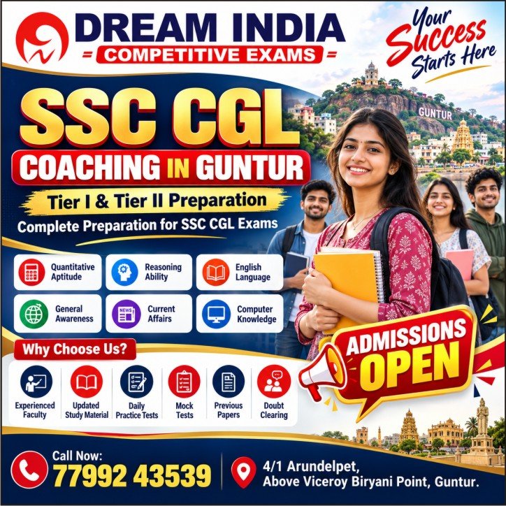 SSC CGL Coaching in Guntur – Dream India Competitive Exams SSC CGL Coaching in Guntur – Dream India Competitive Exams