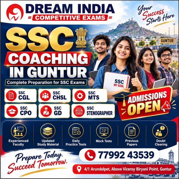 SSC Coaching in Guntur – Dream India Competitive Exams SSC Coaching in Guntur – Dream India Competitive Exams